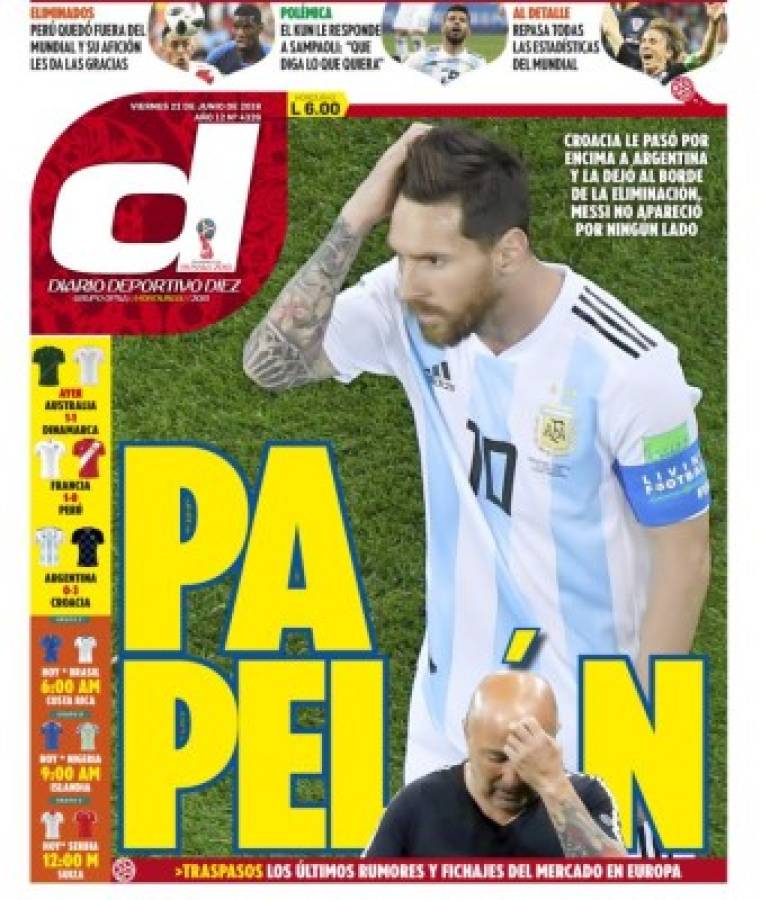 Medio español defiende a Messi tras papelón de Argentina ante Croacia