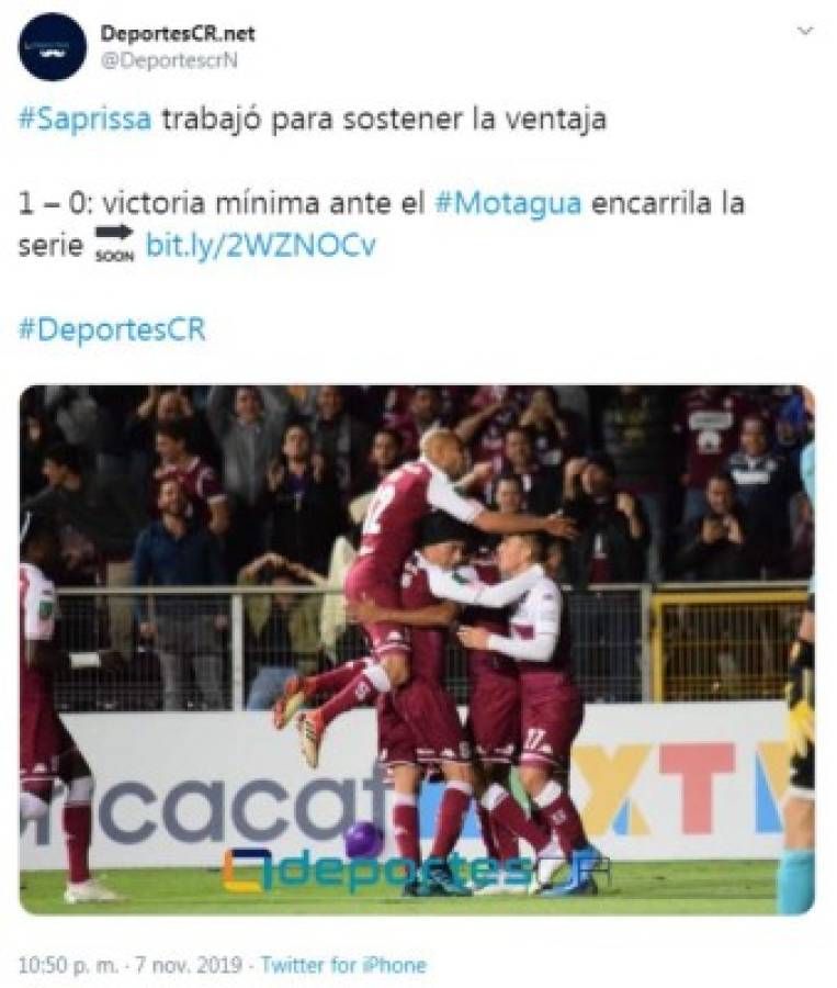 ¡Escépticos! Lo que dicen los medios ticos tras la victoria de Saprissa ante Motagua