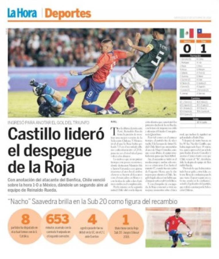 La prensa mexicana arremete contra su selección por perder contra Chile