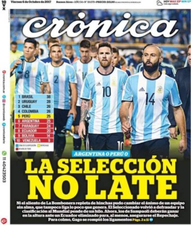 A Messi no lo perdonan; las tremendas portadas del viernes por el mundo