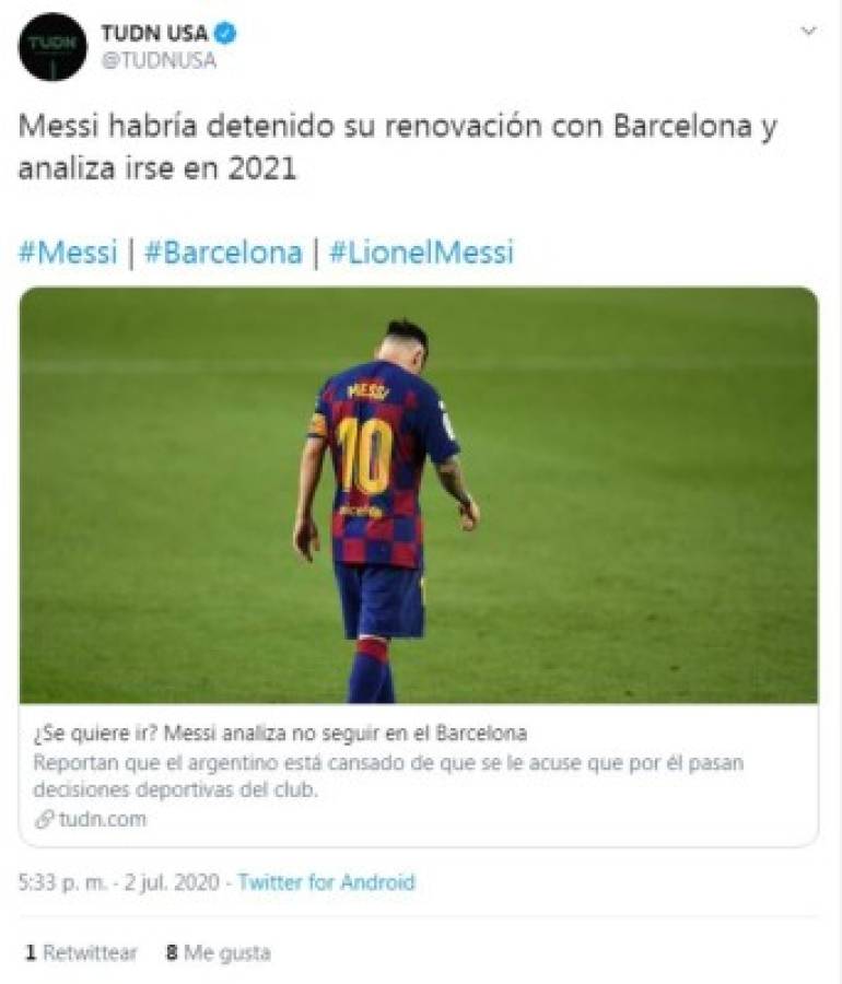 Las portadas en el mundo por la posible salida de Lionel Messi del FC Barcelona