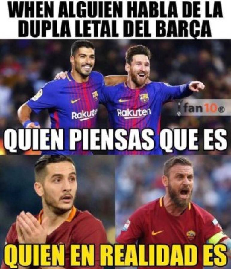 Los memes que nos dejó el Barcelona-Roma ¿qué pasa con Messi?