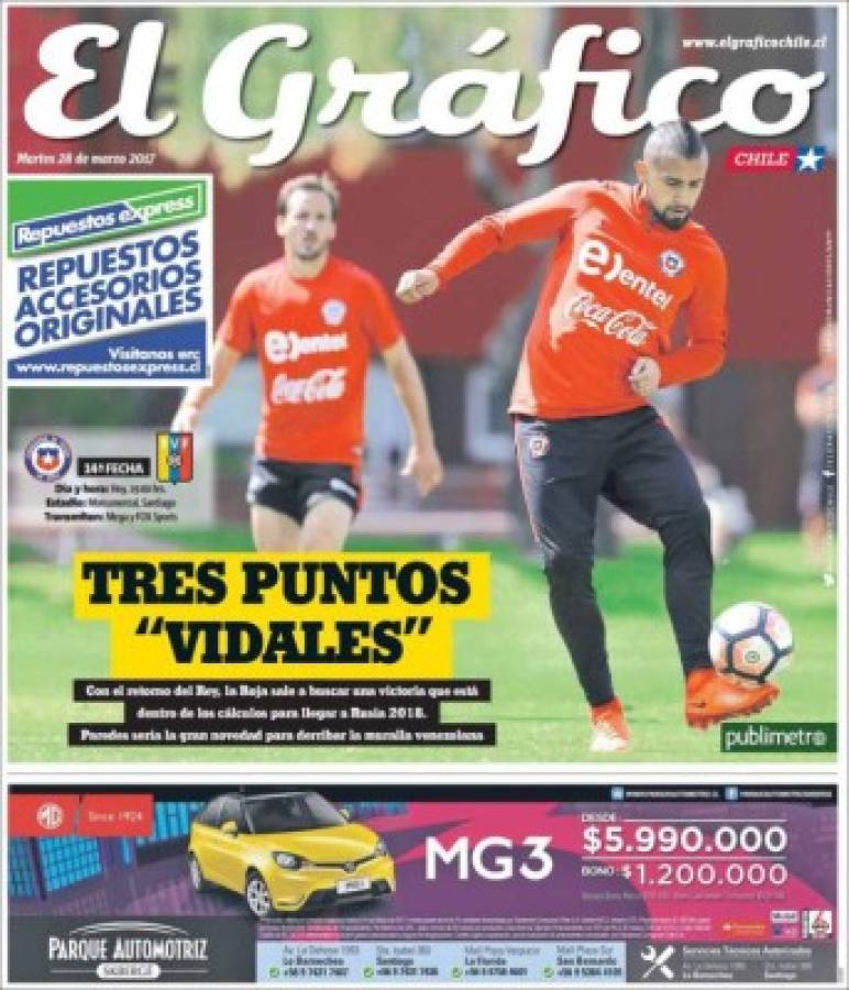 Diarios deportivos internacionales ya 'calientan' las eliminatorias con sus portadas