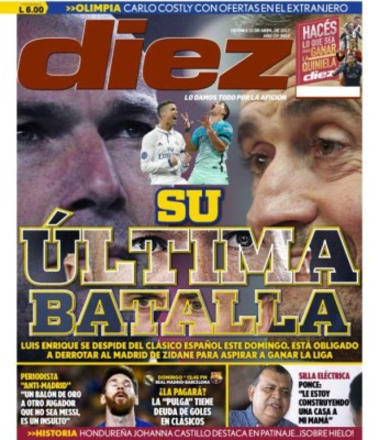 Portadas de hoy: Luis Enrique obligado a ganar su último clásico