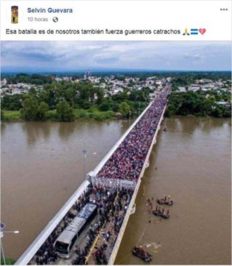 Deportistas hondureños que dejan mensaje a los que van en la caravana de migrantes