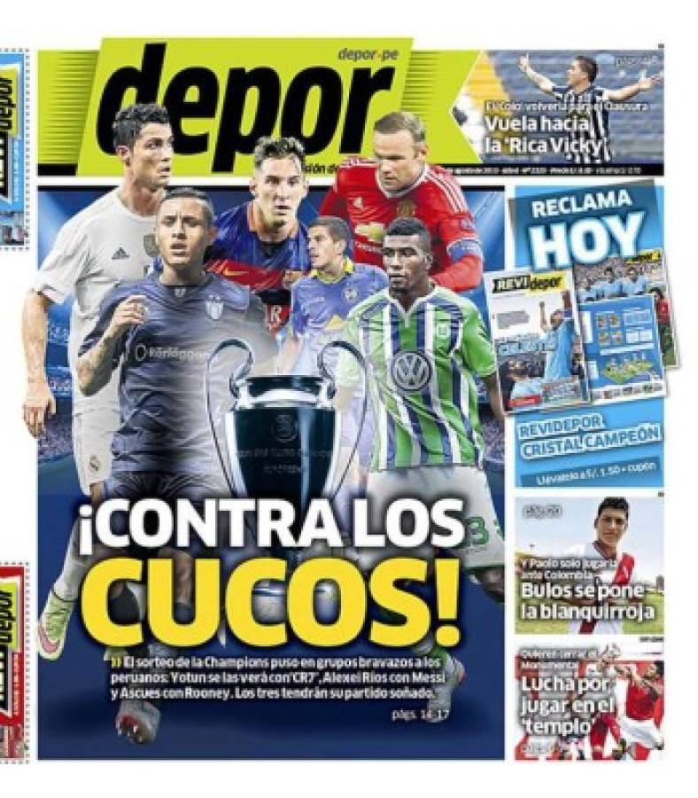 Las portadas de principales diarios deportivos del mundo para hoy viernes