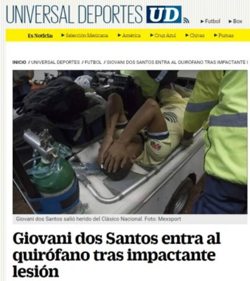 Así reaccionó la prensa mundial tras la grave lesión de Giovanni dos Santos: 'Criminal, de cárcel'