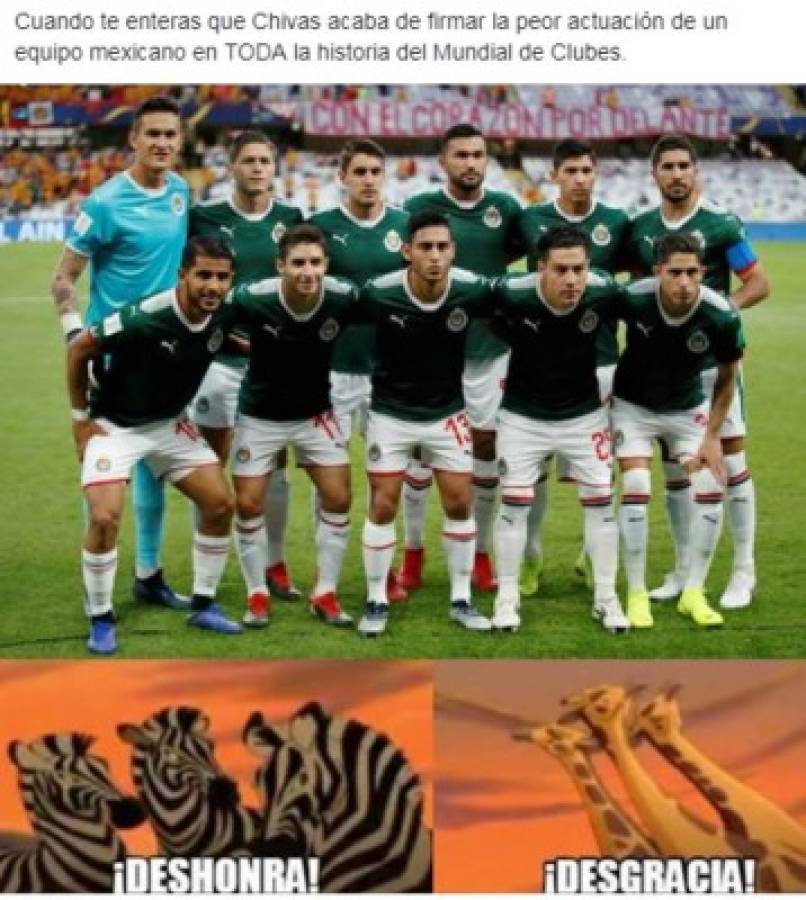 Acribillan a Chivas con memes tras hacer el ridículo en el Mundial de Clubes