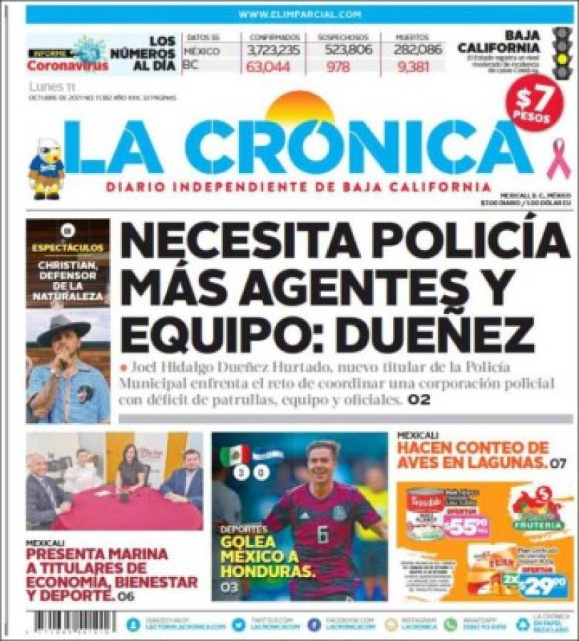 'Goleó fácil a Honduras': Las portadas de los diarios de México tras golear a la 'H' en el Azteca