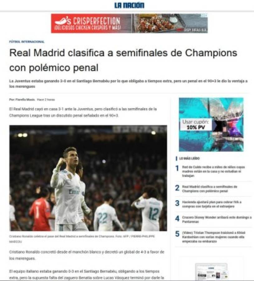 Prensa Mundial: 'Escándalo en el Bernabéu' y 'robo histórico'