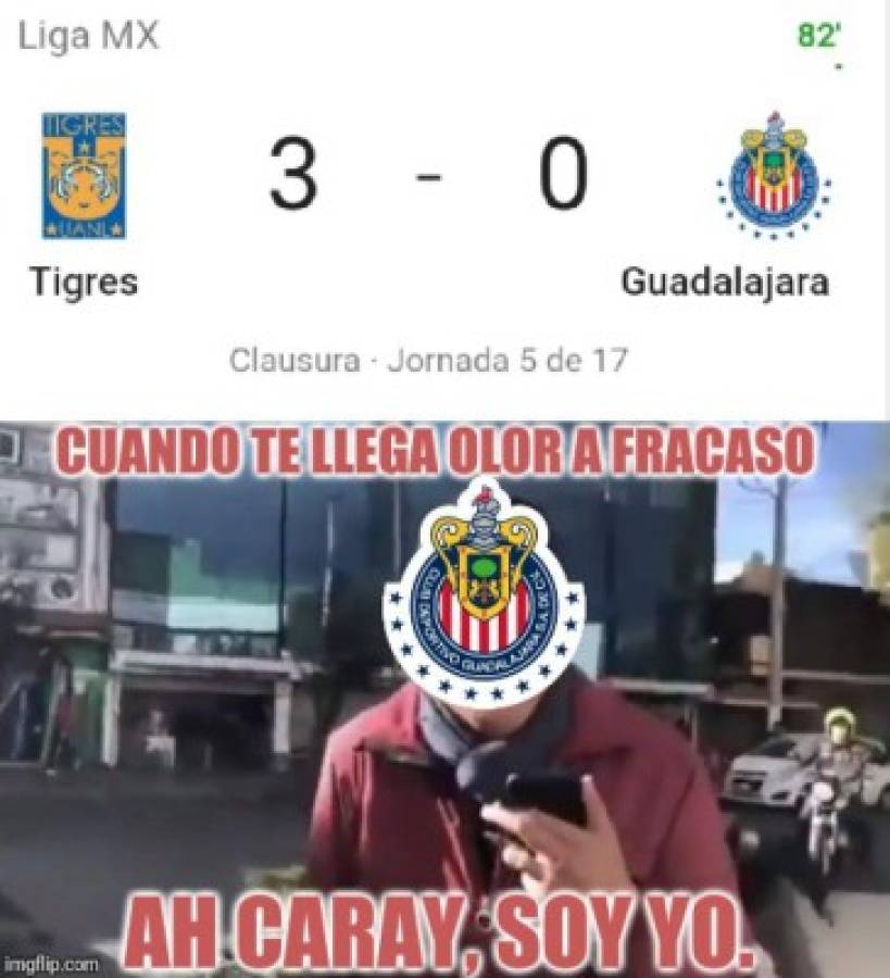 Liga MX: Chivas 'galácticas' y Oribe Peralta, víctimas de los memes tras goleada ante Tigres