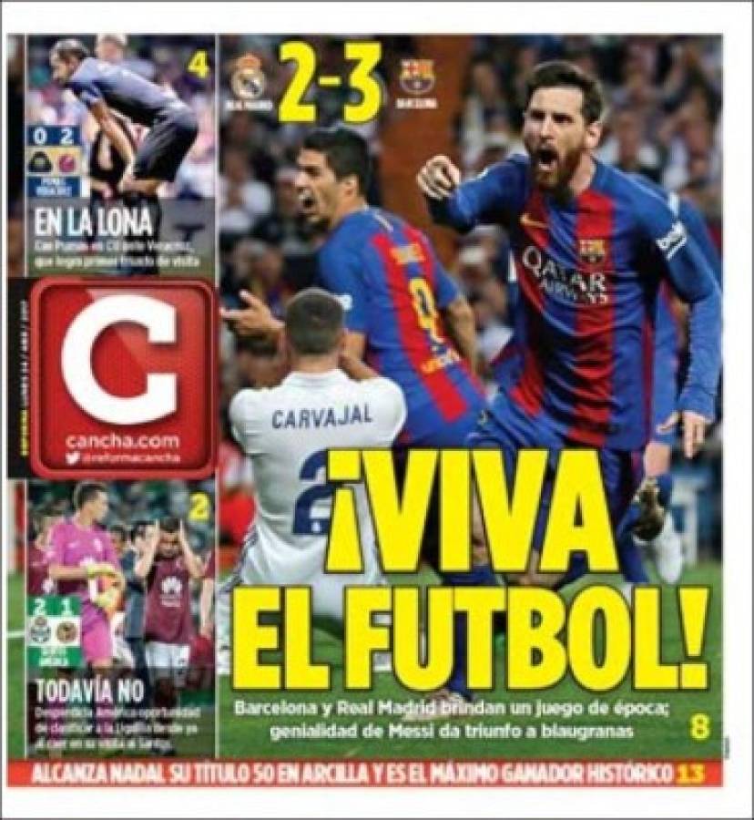 Messi el gran protagonista de las portadas de los diarios deportivos en el mundo.