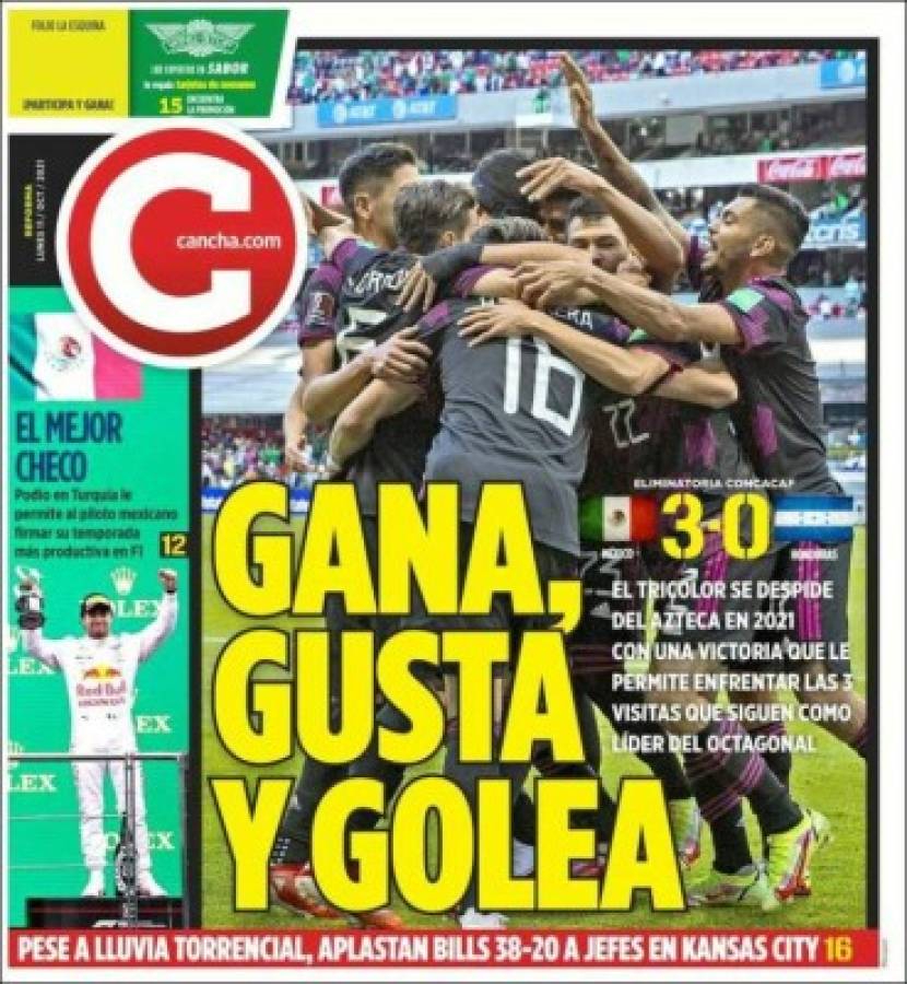 'Goleó fácil a Honduras': Las portadas de los diarios de México tras golear a la 'H' en el Azteca