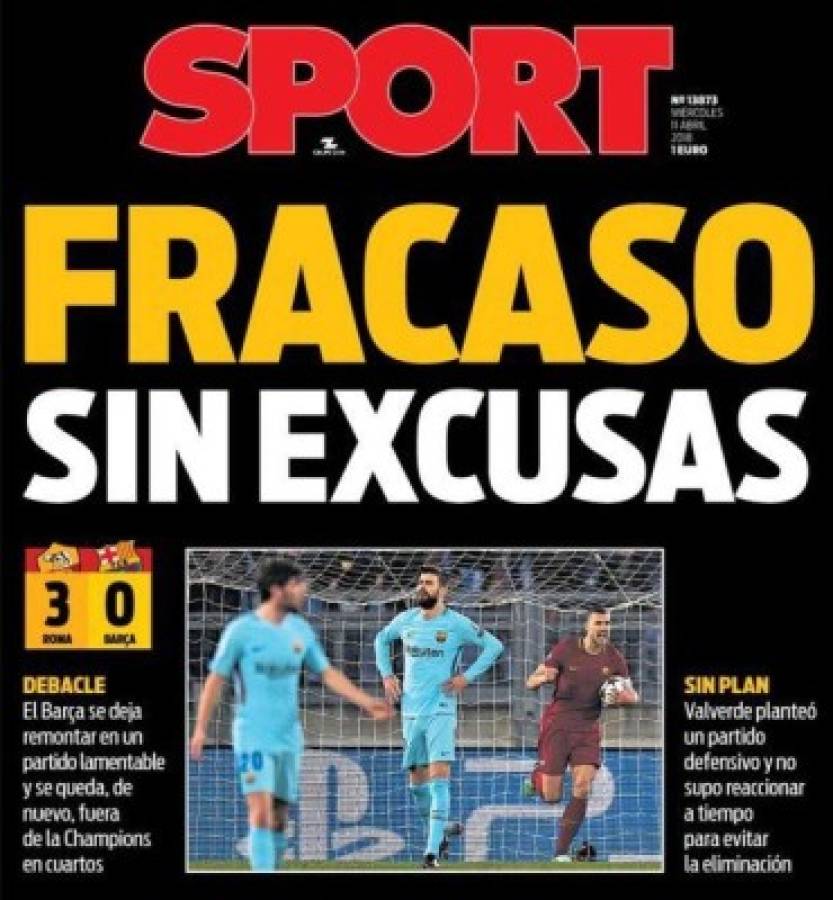 Las portadas por el mundo sobre el Barça: 'Fracaso sin excusas'