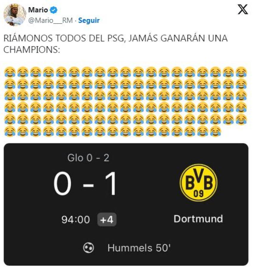 PSG quedó fuera de la Champions ante Dortmund: los memes hacen pedazos a Mbappé y Dembélé