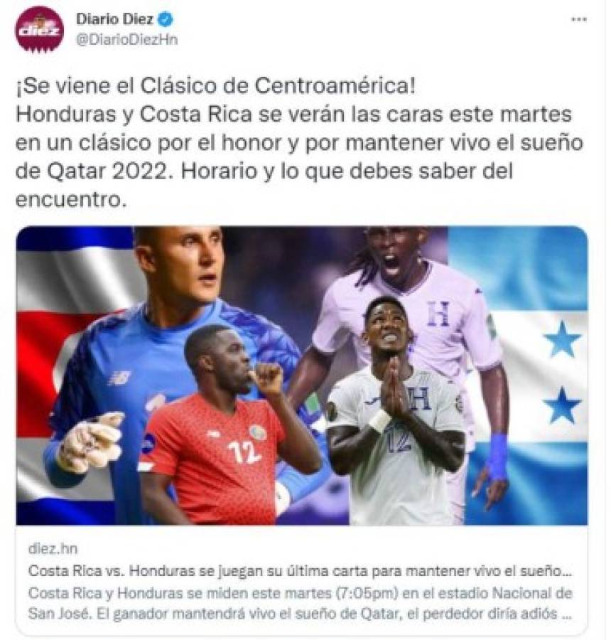 Costa Rica vs Honduras: lo que dice la prensa deportiva en redes sobre el clásico centroamericano