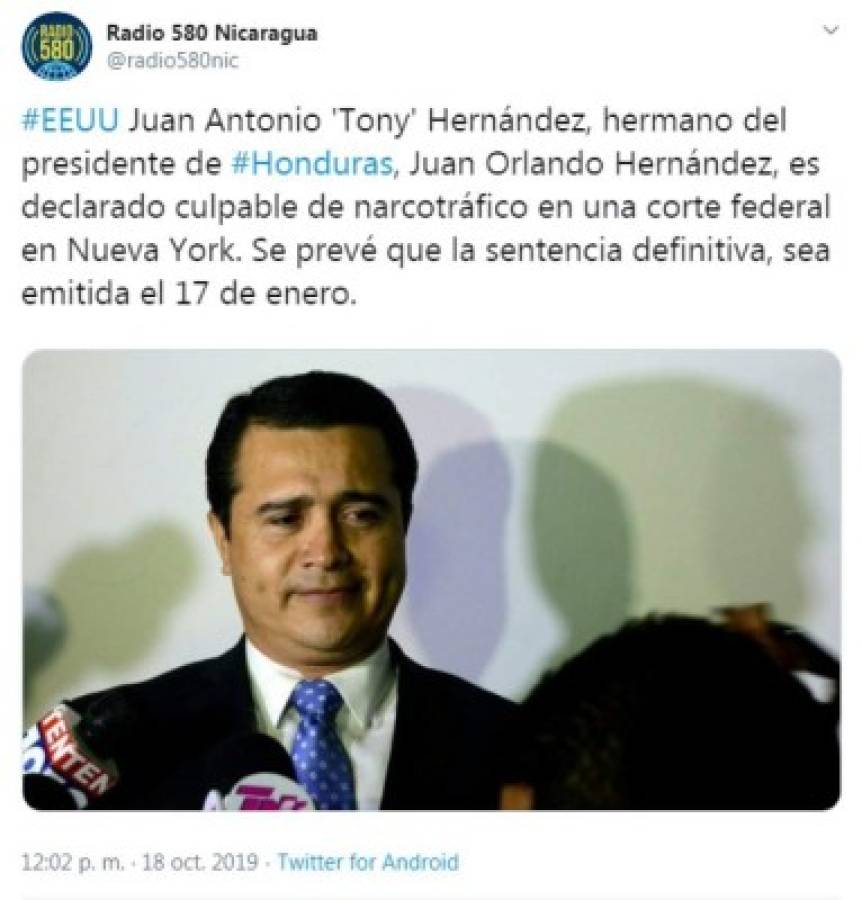 Tony Hernández: Lo que dicen los medios internacionales sobre la sentencia del exdiputado