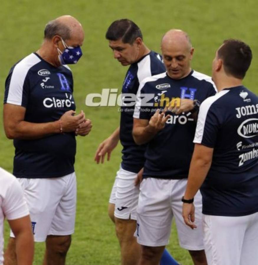 ¿Coito con un 4-3-3? Así fue el último entreno de Honduras antes del juego con Costa Rica