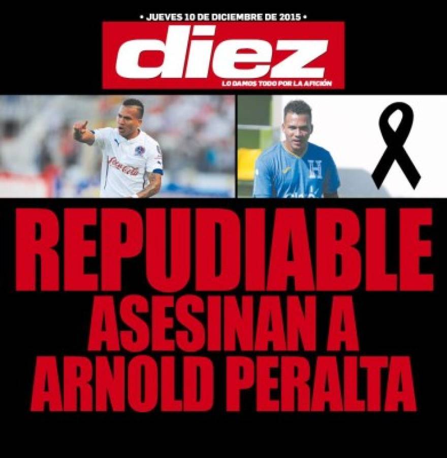 De luto: Las portadas digitales de este día lloran la muerte de Arnold Peralta