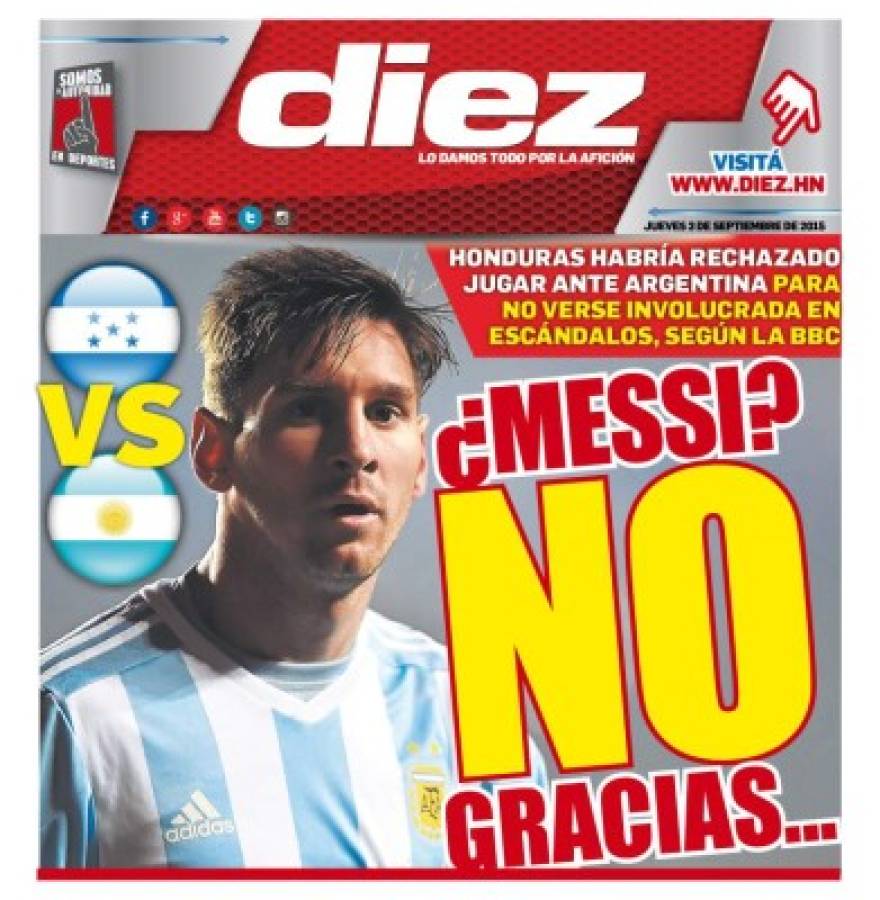 Las portadas de DIEZ del 2 de septiembre del 2015