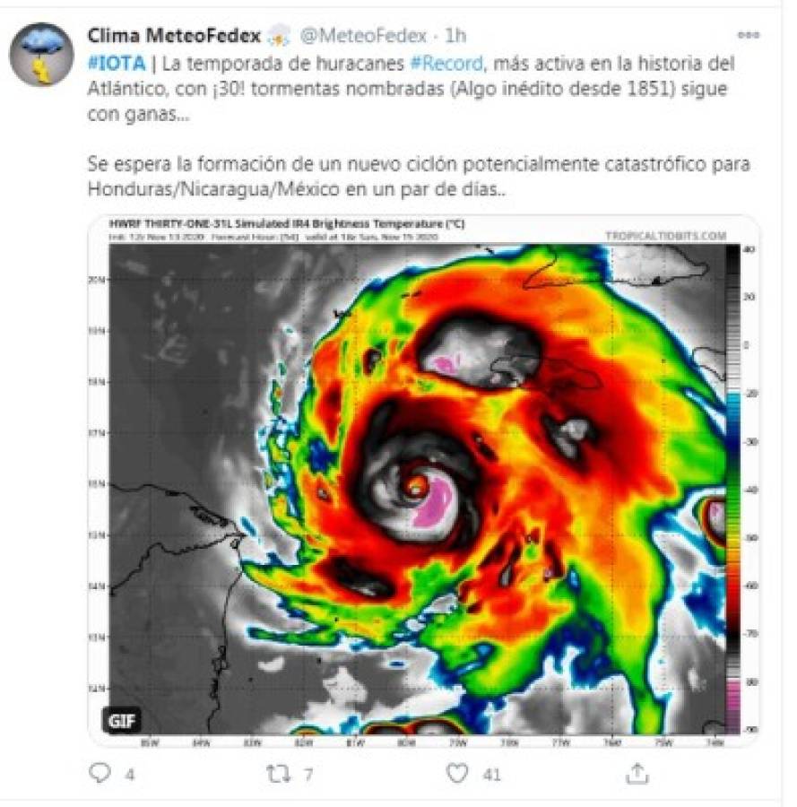 Lo que se dice del Huracán Iota: 'Traerá inundaciones y vientos mortales a Centroamérica'
