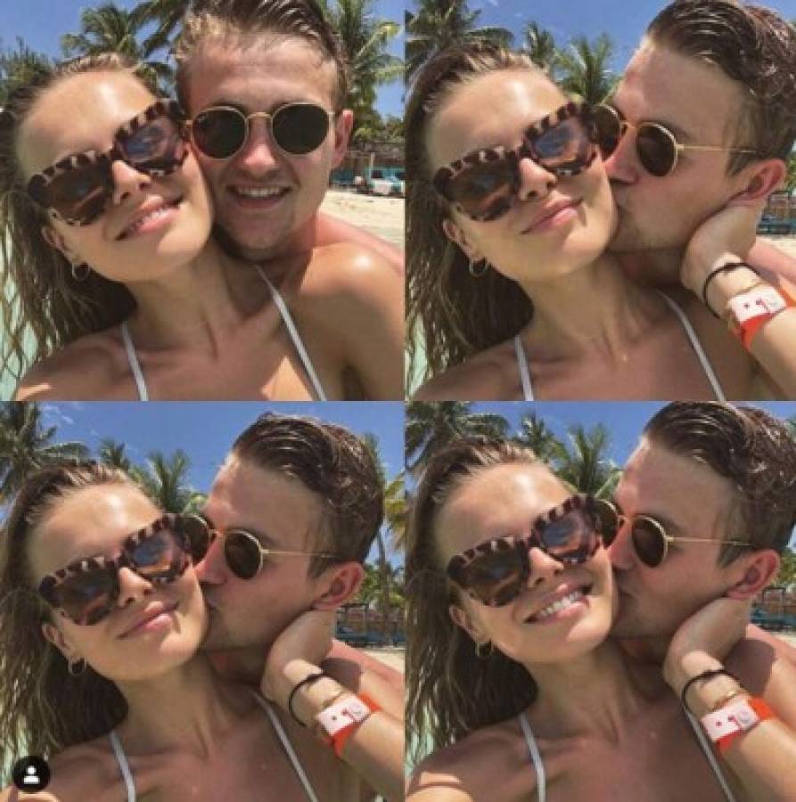 Fotos: De Ligt se marcha a la 'isla de los cerdos' con su espectacular novia