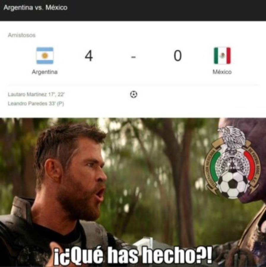 Humillantes: Los memes destrozan a México tras recibir goleada de Argentina