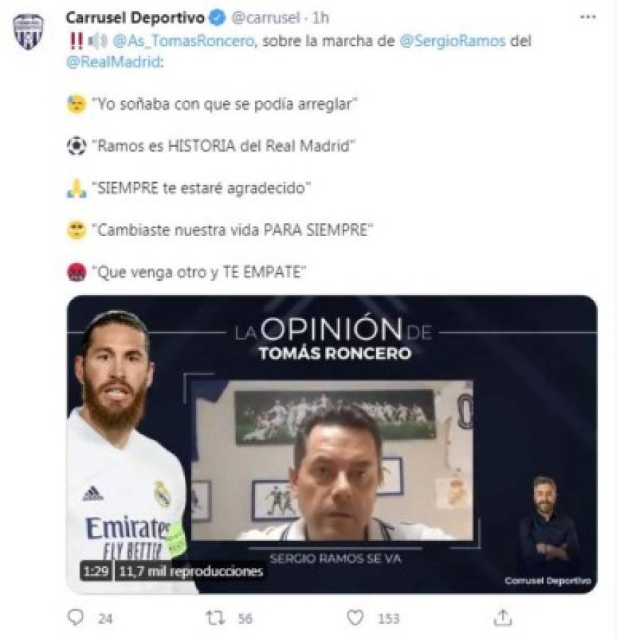 Ramos ya se pronunció: Medios y personajes de fútbol despiden en halagos al español del Real Madrid