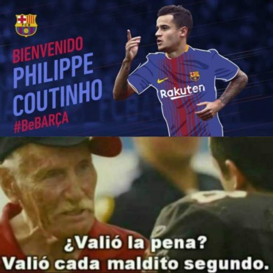 Coutinho fue presentado en el FC Barcelona y los memes no se hicieron esperar