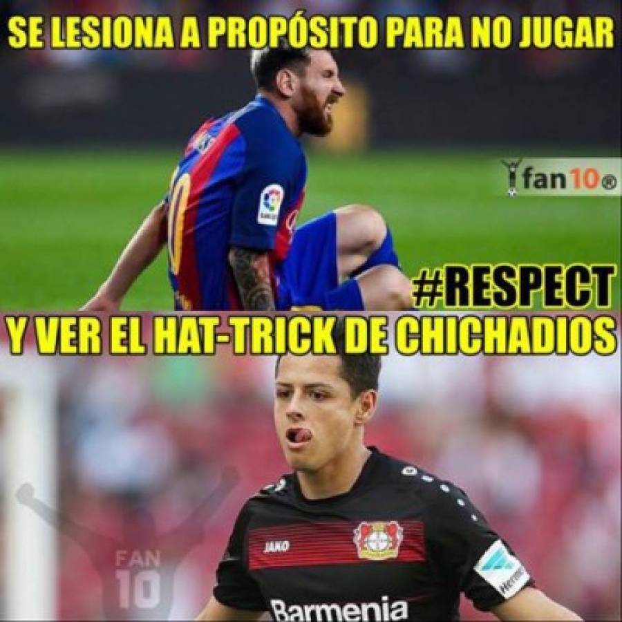 Los mejores memes del Hat-Trick de Chicharito Hernández con el Bayer Leverkusen