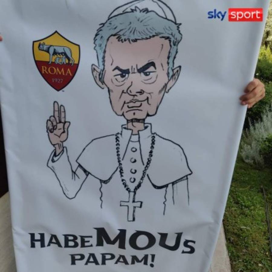 ¿Llegó el nuevo Papa? El brutal recibimiento a José Mourinho en Roma; su gesto con la afición