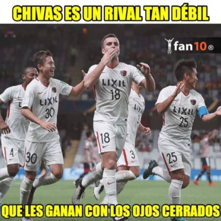 Hacen pedazos a Chivas con memes tras ser eliminado del Mundial de Clubes por el Kashima