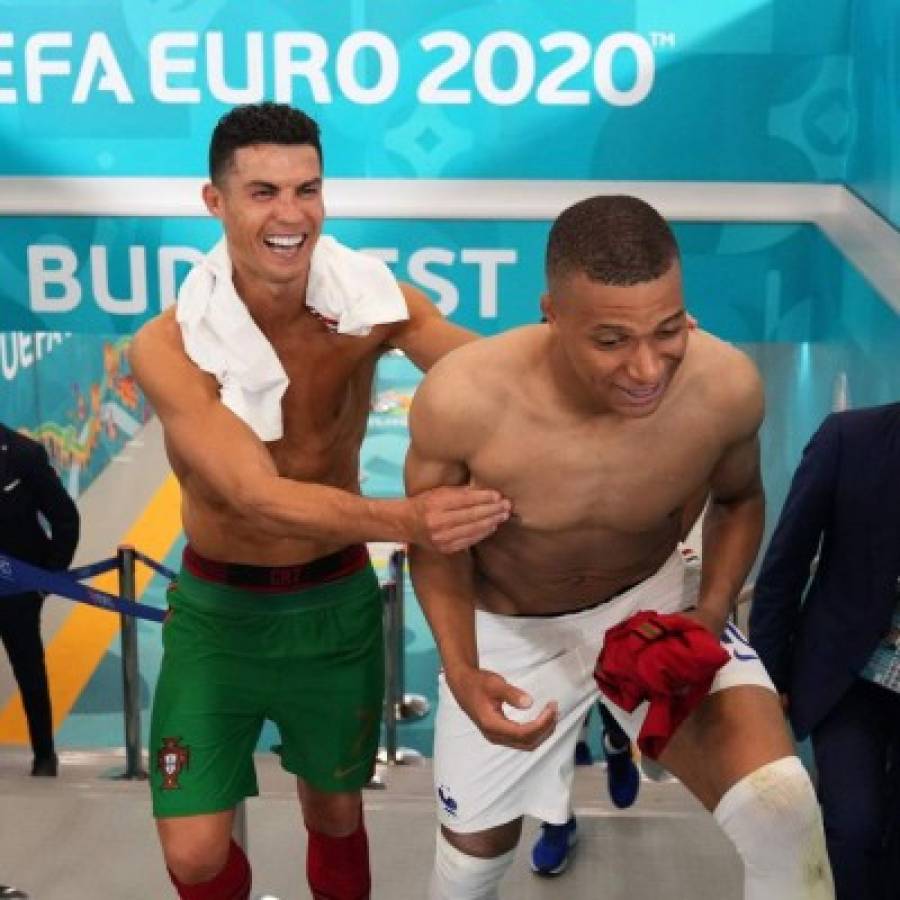 Cristiano Ronaldo se parte de la risa con Mbappé y la foto que lleva el portugués de Georgina Rodríguez