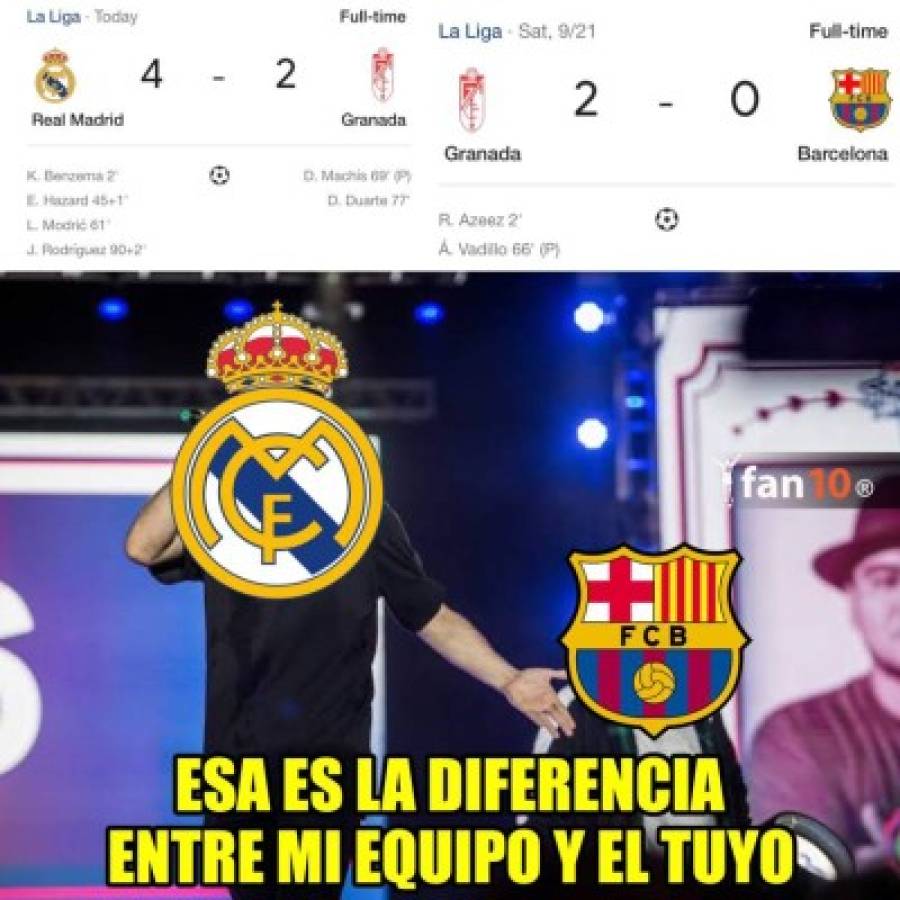 Los memes recuerdan al Barcelona tras el triunfo del Real Madrid ante Granada