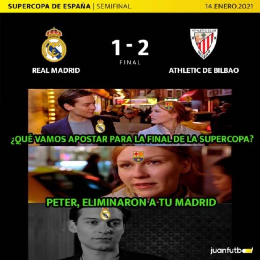 Muy crueles: los memes destrozan al Real Madrid por quedar eliminado de la Supercopa de España