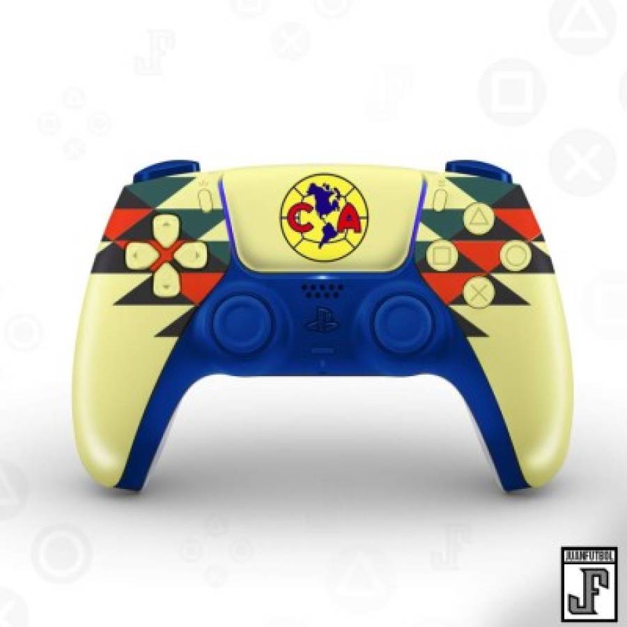 Así se verían los controles de PlayStation 5 con los escudos de los clubes de Honduras y México