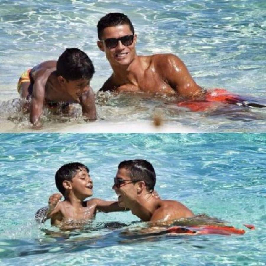Fotos: Cristiano Ronaldo disfruta de sus vacaciones junto a su hijo