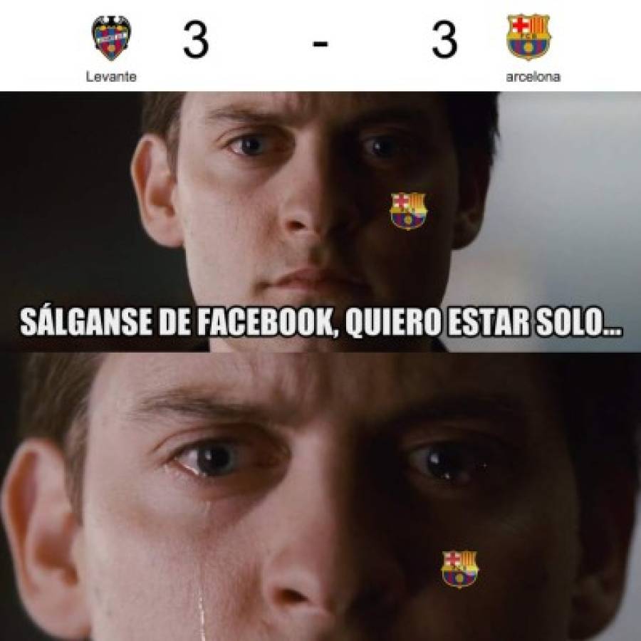 Masacran al Barcelona con divertidos memes tras no poder contra el Levante en la liga española