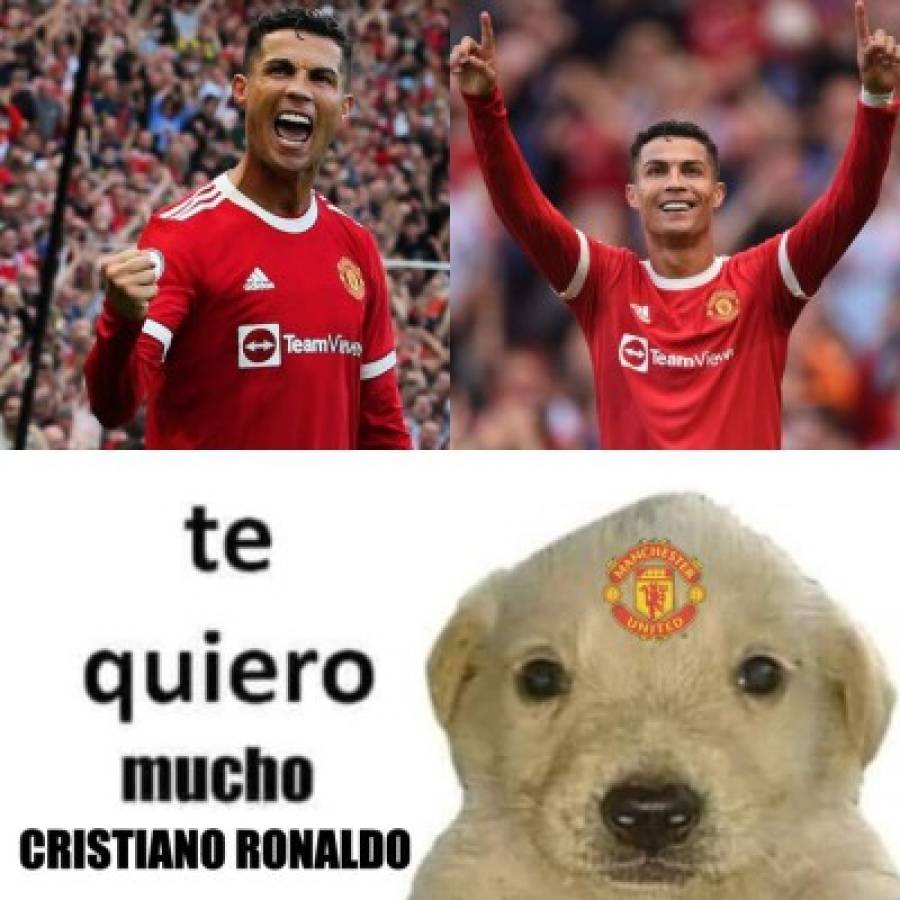 Cristiano Ronaldo hizo doblete con el United y estos son los mejores memes de su debut; Messi protagonista