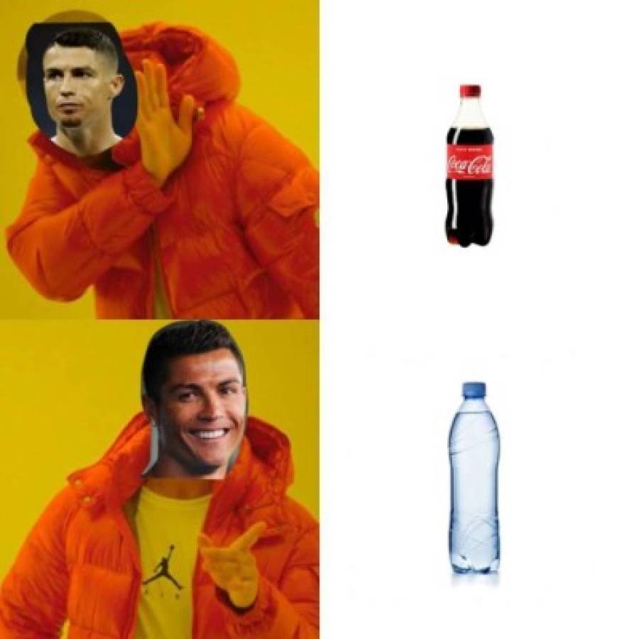 Los memes del rechazo de Cristiano Ronaldo a famosa gaseosa y por su doblete con Portugal