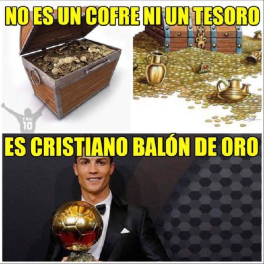 Cristiano recibe su quinto Balón de Oro y los memes atizan contra Messi