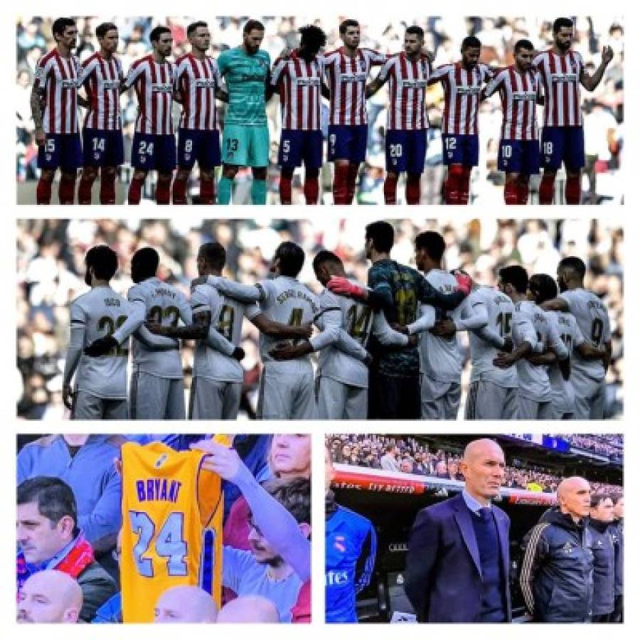 En fotos: El precioso homenaje a Kobe Bryant en el derbi y el cántico del Bernabéu a Simeone