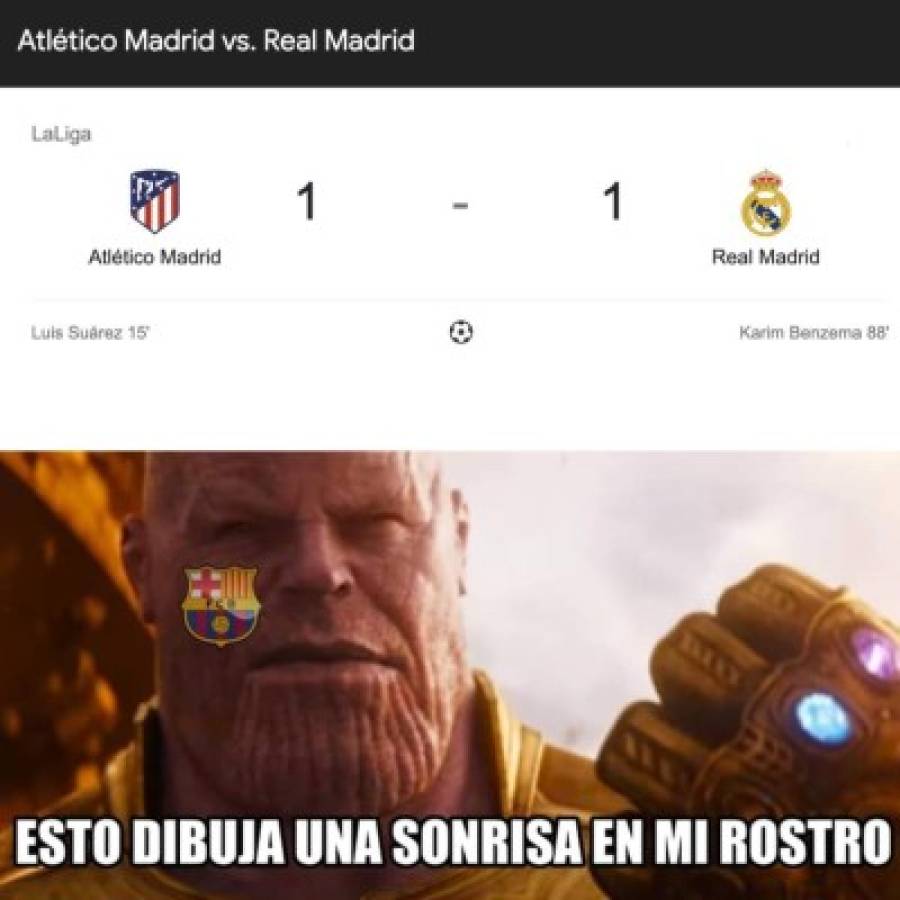 La gallinita de Suárez: Atlético se deja empatar ante Real Madrid y las redes explotan con divertidos memes
