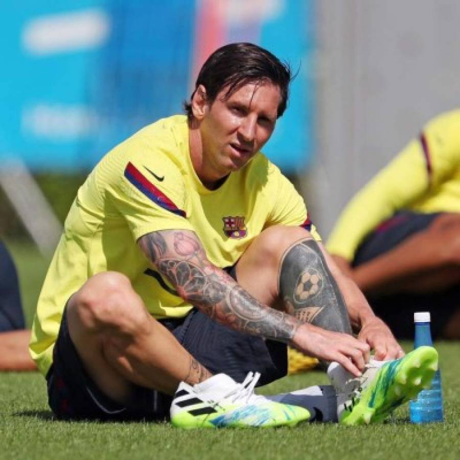 Liga Española: Messi sorprende en el entrenamiento del Barcelona con nuevo look