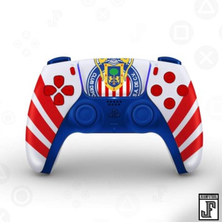 Así se verían los controles de PlayStation 5 con los escudos de los clubes de Honduras y México