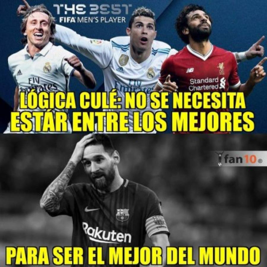 Los memes contra Messi tras quedar afuera de los finalistas del Premio 'The Best 2018'