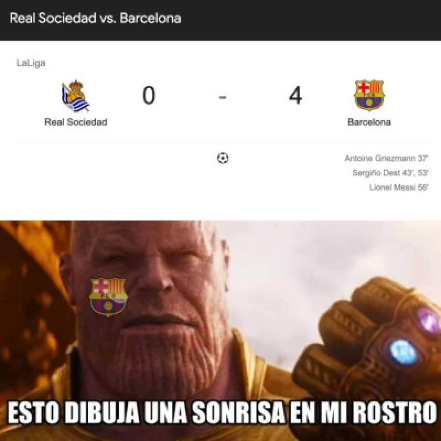 Memes: Messi es protagonista de las burlas tras la paliza de Barcelona a la Real Sociedad