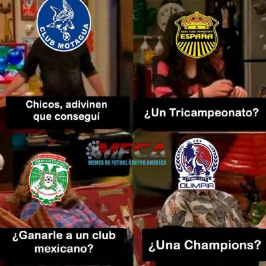 Los memes calientan los clásicos Olimpia-Motagua y Real España-Marathón