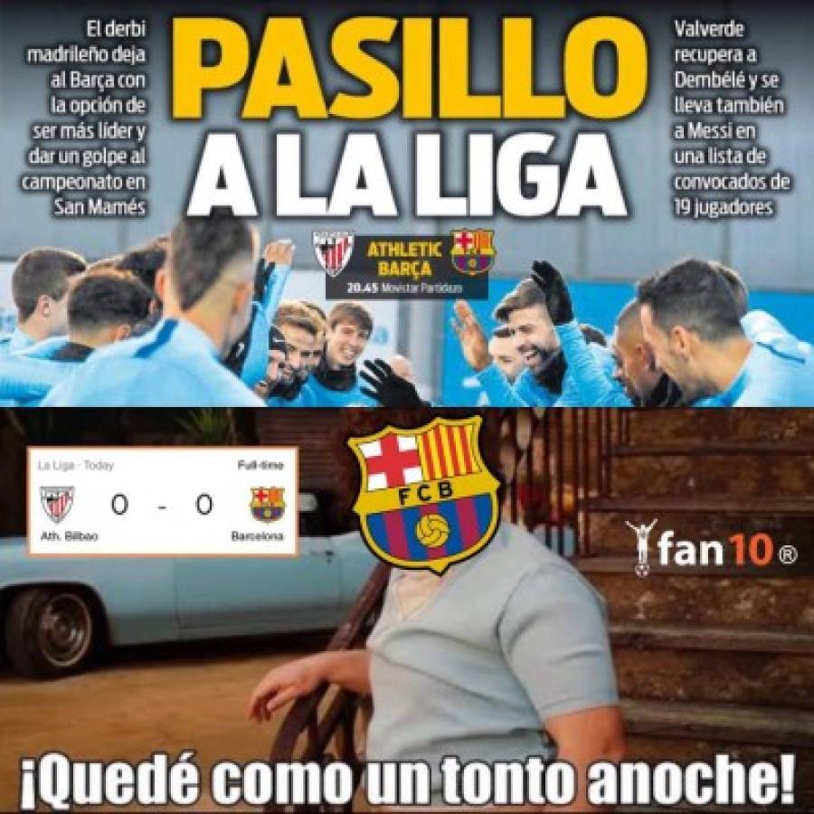 Memes: Destrozan a Messi y al Barcelona por su empate ante el Athletic