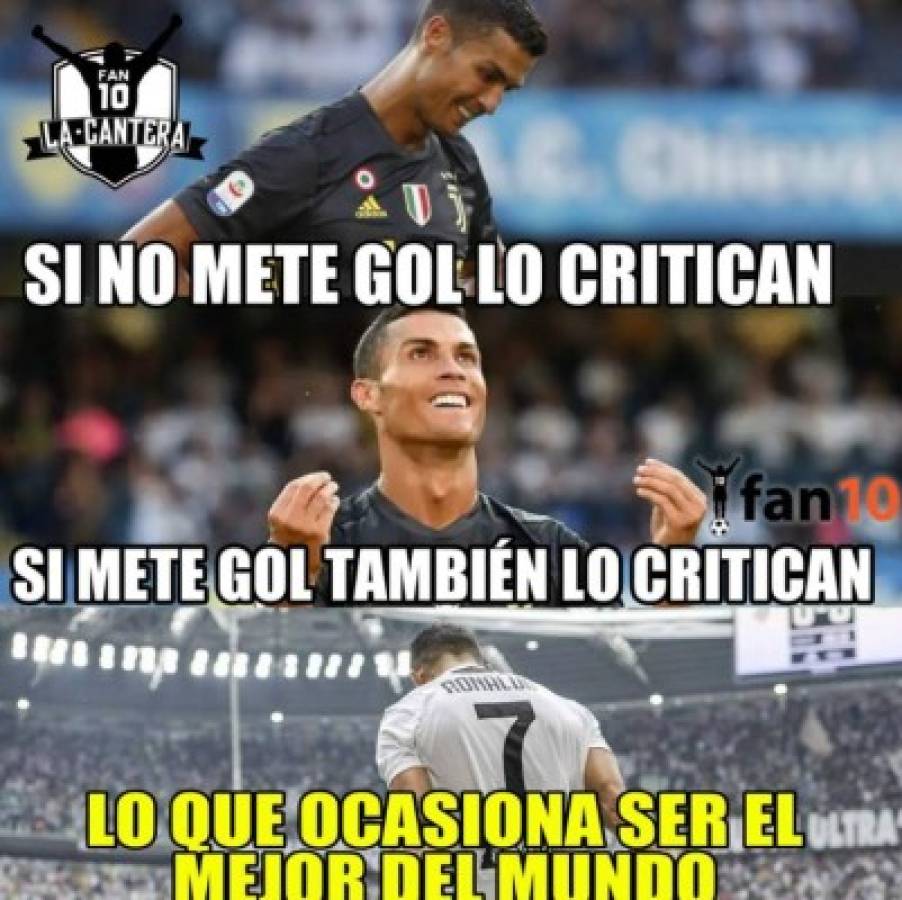 Cristiano Ronaldo y los divertidos memes tras marcar doblete con la Juventus